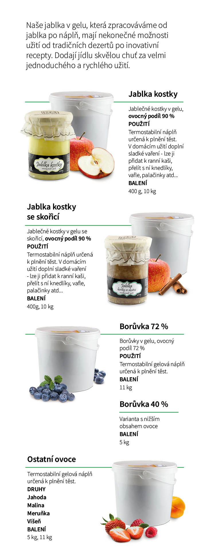 ovoce v gelu