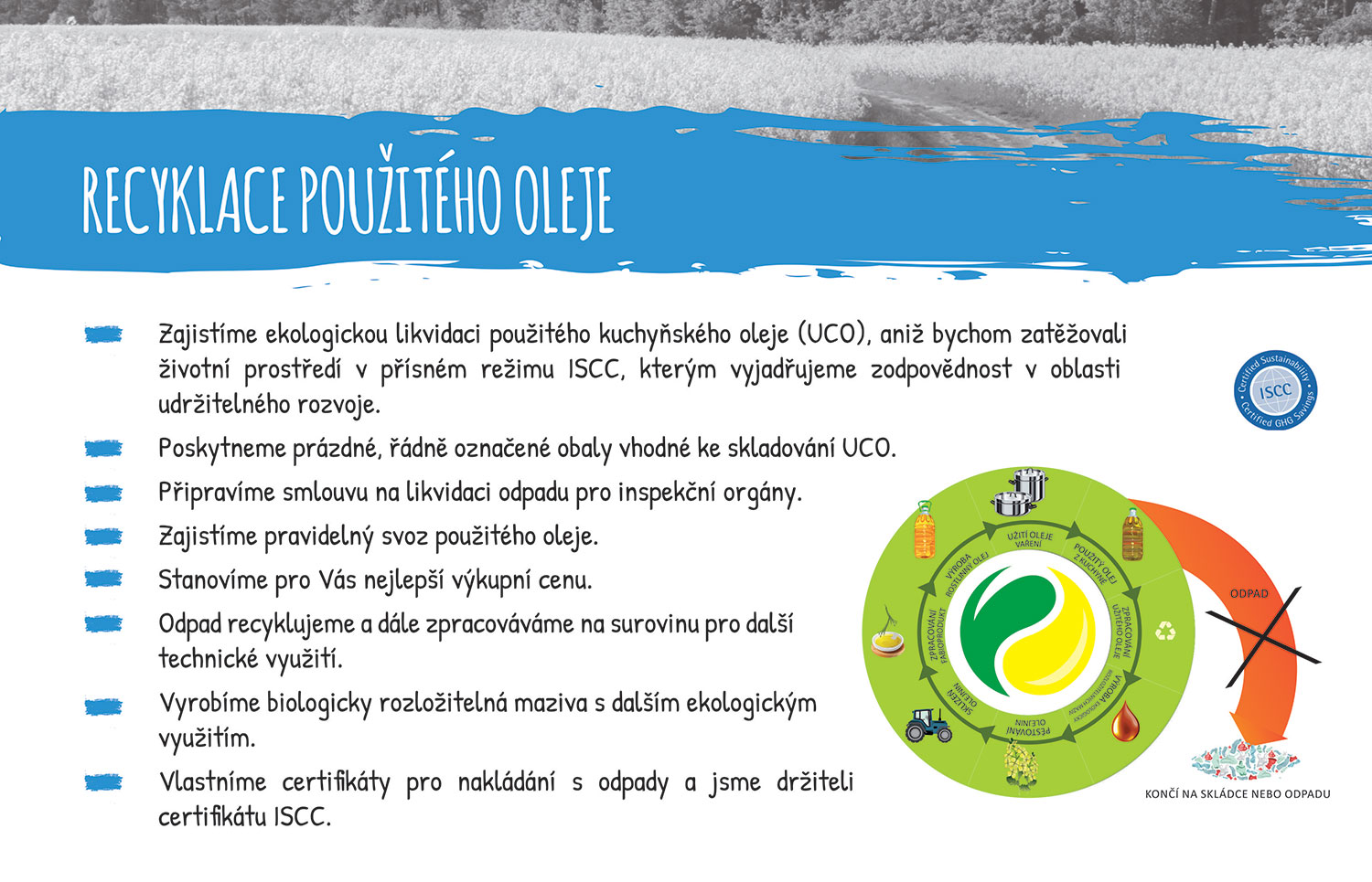 recyklace použitého oleje UCO